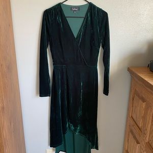 Green Velvet Dress